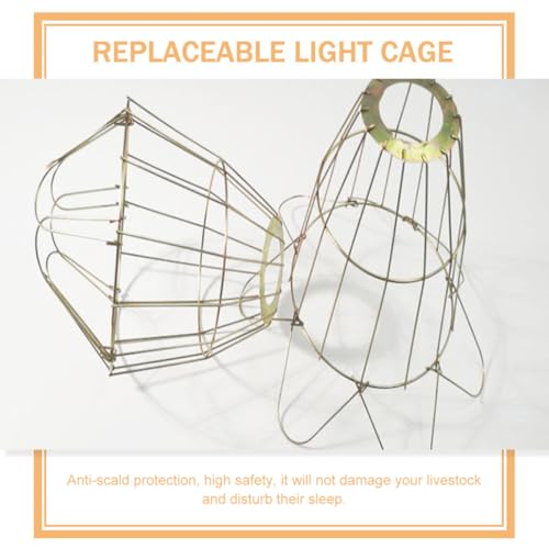 3Pcs Heat-Resistant Livestock Bulb Covers with Sturdy Light Cage for Poultry and Piglet Heating Lamps, Waterproof and Wear-Resistant Lamp Shade Accessory for Animal Housing Use
