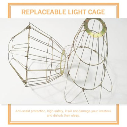 3Pcs Heat-Resistant Livestock Bulb Covers with Sturdy Light Cage for Poultry and Piglet Heating Lamps, Waterproof and Wear-Resistant Lamp Shade Accessory for Animal Housing Use