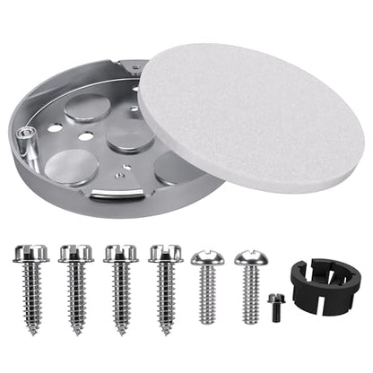 OHLECTRIC Saf-T-Pan Ceiling Fan Mounting Bracket & Ceiling Light Box | 6" Cubic Wiring Capacity, 1/2" Deep Ceiling Pan | Conduit Installation| Ideal for Contractors & Electricians - size: 1