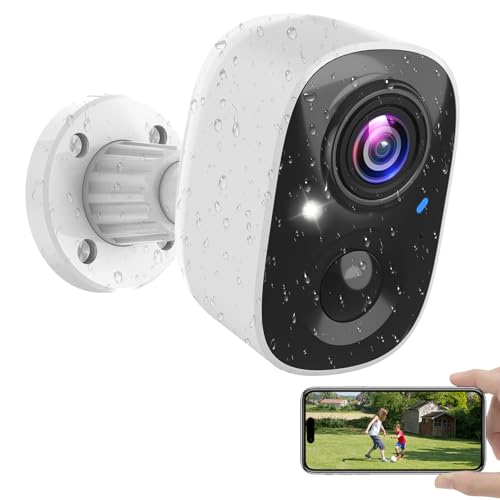 Security Cameras Wireless Outdoor Indoor, 2K Battery Powered WiFi Camera for Home Security, AI Motion Detection, Color Night Vision, IP66 Weatherproof, 2-Way Talk, Siren Alarm, SD/Cloud Storage - size: Battery Cam(1 Pack)