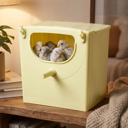 Ipetboom 4Pcs Plastic Birds Nesting House Parakeet Nesting Box Bird Finch Nest Breeding Box Cage Breeding for Cockatiel Parrot, 13X10X13cm/5.1X3.9X5.1in