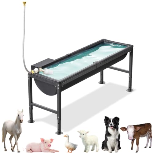 Automatic Animal Waterer 11 Gallon | Automatic Water Dispenser with Float Valve, Easy to Assemble, Feeding Goat, Sheep, Horse, Dog in Farm - size: 1 PC