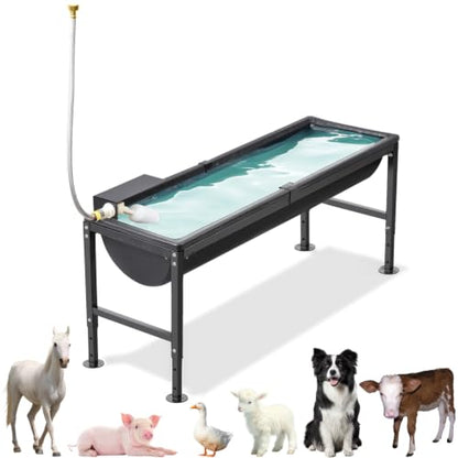 Automatic Animal Waterer 11 Gallon | Automatic Water Dispenser with Float Valve, Easy to Assemble, Feeding Goat, Sheep, Horse, Dog in Farm - size: 1 PC