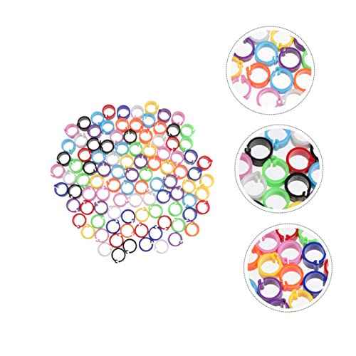 FOMIYES 900pcs Mixed Color Poultry Foot for Birds Chickens and Pigeons Lightweight Leg Bands for Easy Identification and Management