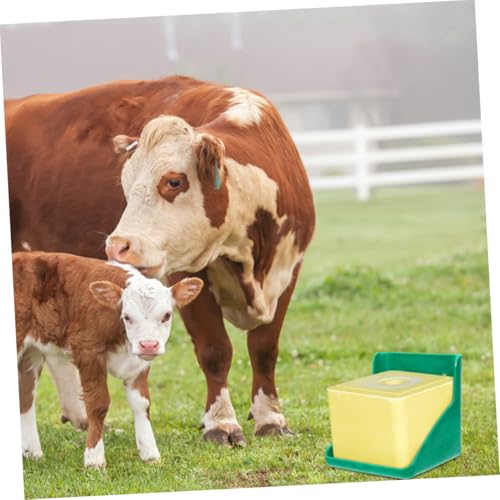 Happyyami 2pcs Salt Block Feeder Holder for Livestock Farm Salt Fodder Feeder Lid for Horse Goat Sheep