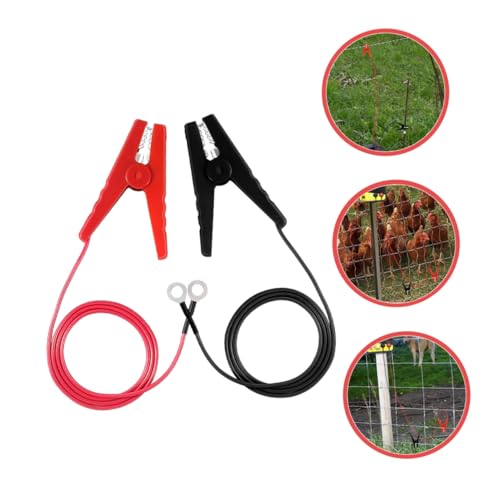 2pcs Electric Fence Jump Cables Clips Connectors for Solar Powered Fencing Systems Easy to Install Electric Fence Accessories and Design