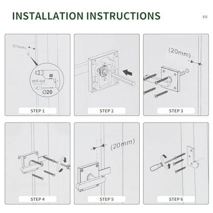 Double Side Gate Latch, Heavy Duty Left Swinging Door Latch Gate Hardware for Outdoor Fence, Wooden Gates, Pool Gate, Garden