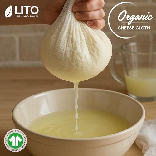 Cheesecloth for Straining, Organic Cheese Cloth, Fine Mesh Nut Milk Cloth, Unbleached Cotton Cheese Cloth for Yogurt, Cheese Making, Bread Baking, Juicing, Cooking, Grade 100 (20 x 20 Inch) - 3 Pack - size: Cheese Cloth Grade 100 (3 Pack)