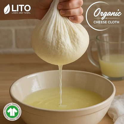 Cheesecloth for Straining, Organic Cheese Cloth, Fine Mesh Nut Milk Cloth, Unbleached Cotton Cheese Cloth for Yogurt, Cheese Making, Bread Baking, Juicing, Cooking, Grade 100 (20 x 20 Inch) - 3 Pack - size: Cheese Cloth Grade 100 (3 Pack)