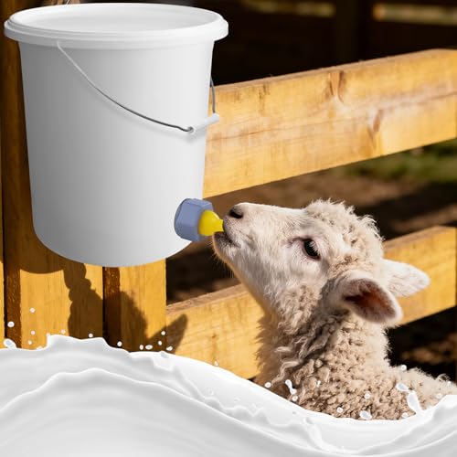 6-Pack Yellow Silicone Lamb Nipple, Sheep, Goat, Animal Feeding & Livestock Teat - Premium Replacement for Orphaned Lambs, Kids, Piglets, Durable & Bite-Resistant（Does not Include Barrel）