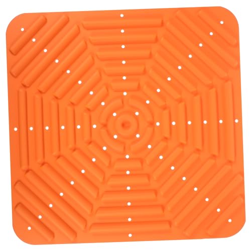Kisangel Reusable Silicone Chicken Nesting Pad Orange Wear-Resistant Non-Slip Bedding Mat for Chicken Coop Easy-Clean Egg Liner for Poultry Protection and Hygiene - color: Orange