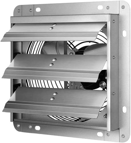 12 Inch Shutter Exhaust Fan Aluminum High Speed 1620RPM 940 CFM, Replacement for iPower OEM