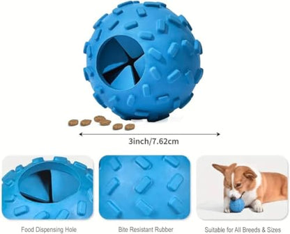Challenging Treat-Dispensing Ball for Pigs, Piglets, Dogs, and Rabbits – Mental Stimulation and Playtime Fun! (Blue) - color: Blue