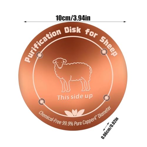 Copper Waterer Cleaning Disc, All Season Livestock Water Purifier Tray Keeps Water Clean for Poultry, Dogs & Cattle - size: sheep