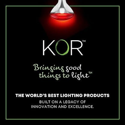 KOR 250 Watt R40 Incandescent Light Bulbs (2-Pack) - Bathroom Infrared Heat Lamp for Chickens Puppies Reptiles Livestock Poultry, Sauna Red Light Therapy Bulb - 2,000 Hour Rated, E26 Base, 120V - color: Red