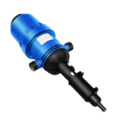 Water Driven Fertilizer Injector for Drip Irrigation, 0.4%-4% Adjustable 660 GPH Hydraulic Proportioner with Base & Hose, Automatic Nutrient Doser for Garden Farm Greenhouse Livestock
