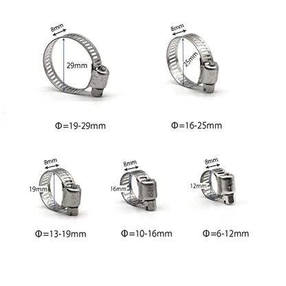 ZIPCCI Hose Clamp, 80 Pack Stainless Steel Hose Clamps Worm Gear Fuel Line Pipe Clamps, 13-19mm (1/2-3/4 inch) - size: 13-19mm (5/8inch)