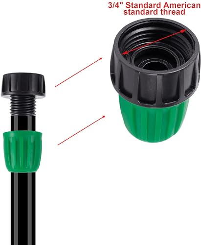3/4 to 1/4 (4 Way) Drip Tubing Adapter US Garden Hose GHT 3/4 Threaded Adapter Connector Fittings for Drip Irrigation System - size: 3/4 to 1/4 inch GHT Threaded Connector