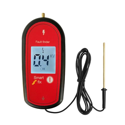 Electric Fence Voltage Tester and Fault Finder, Voltage 200-15000V | Handheld Fence Fault Finder Fence Tester for Farms - color: Red