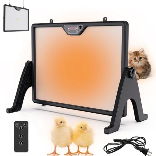 Upgraded Chick Heating Plate with Adjustable Height & Angle, Thermostatic Control Chick Warmer Pad for Enclosed Indoor Space – Ideal for Chicks, Ducklings, Quail, and Birds - size: 11.0"L x 12.0"W x 8.9"H