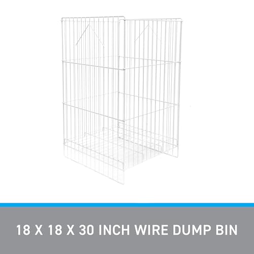 SSWBasics White Wire Dump Bin - 18" X 18" X 30"