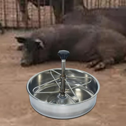 Pig Feed Trough Pig Feeder Bowl Stainless Steel Piglet Trough Pig Waterer Livestock, S