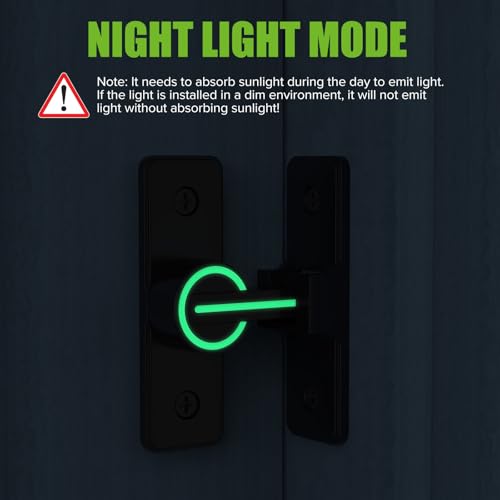 Barn Door Lock Hardware, Heavy Duty 90 Degree Flip Latch Privacy Lock, Zinc Alloy Sliding Barn Door Latch for Bathroom, Bedroom, Closet, Garage, Shed and Gate (Luminous-2PCS) - color: Luminous-2PCS