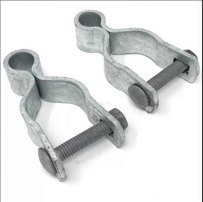 2 Pack Chain Link Fence Frame Gate Post Female Hinge with Bolts and Nuts (1-3/8 Inch) - size: 1-3/8 Inch