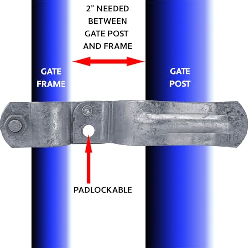 Heavy Duty Fork Latch (Bolt in) 1-3/8" x 2-7/8" - Galvanized Pressed Steel - size: 1-3/8" x 2-7/8"