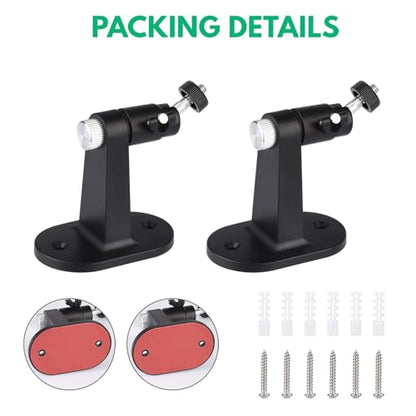 2Pack Adjustable Security Wall Mount Bracket for Ring Stick Up Cam & Ring Outdoor Cam Plus, Perfect View Angle for Your Surveillance Camera System - Black - color: Black