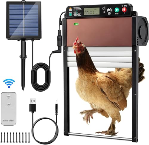 Automatic Chicken Coop Door, Solar Powered Chicken Door Opener