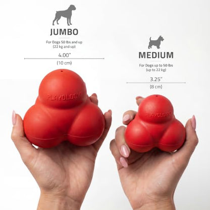 Playology Dog Toys | Squeaky Bounce Ball for Large Dogs | Beef Scented Jumbo Dog Ball for Interactive Play - style: Beef