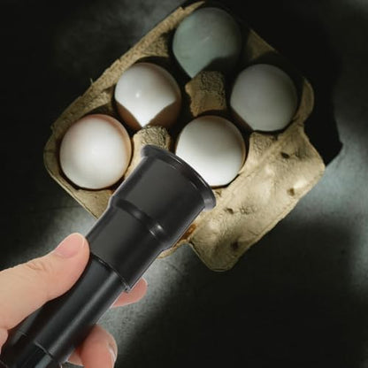 Hemobllo Handheld Egg Candling Lamp Portable Led Cold Light Egg Candler for Chicken Duck Goose Incubation Embryo Inspection 4.01X1.41X1.41 Inch - color: Black