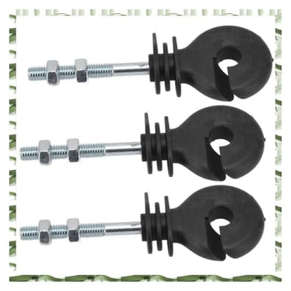 Electric Fencing Ring Insulators 50Pcs Flat Nut Insulators Electric Fence Threaded Insulation Spiral for L