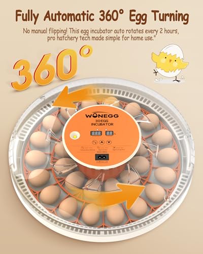 Incubators for Hatching Eggs with Automatic Egg Turning, Auto Temperature Control, Humidity Display, LED Egg Candler, 30 Eggs Incubator for Chicken, Quail, Parrot Eggs