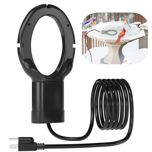 250W De-icer Submergible Bird Bath Heater Aluminum Cast for Livestock Poultry Horses, Cows, Birds, Wildlife Drinking Indoor Outdoors in Winter with 10 Foot Cord Birdbath Water Heater