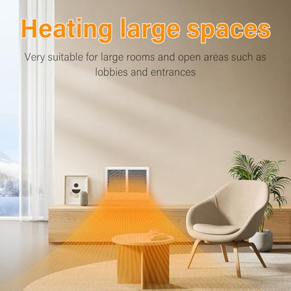 CSTC302TW Twin Electric Wall Heater - Wall Heater At 3000/2250 Watt And 240/208 Volt With White Grille 10236/7677 BTU Electric Wall Heaters Suitable For Kitchens, Front Rooms, Halls