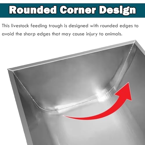 Heavy-Duty Livestock Feeding Drinking Trough, Durable Pasture and Pen Bowl for Efficient Animal Hydration - size: L 195cm (76 4/5")