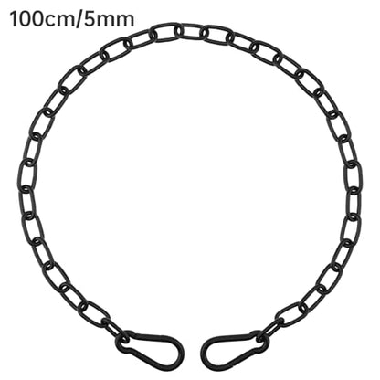2 Pack Gate Chain Lock for Outdoor Fence,304 Stainless Steel Gate Chain 39" x 13/64" with Both-Ended M8 Carabiners,Chain Link Latch Lock for Wooden Fence Pet Cages (39" x 13/64", Piece, 1) - size: 39" x 13/64"