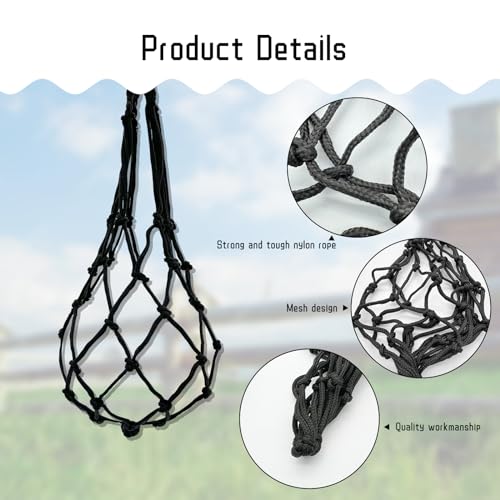 2PCS Chicken Feeding Toys Set, Chicken Hanging Feeder Toy Hanging Fruit Fork & Mesh Bag, Keeps Food Clean and Dry (A,Mesh+Fork)