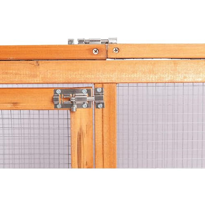 160" Large Chicken Coop, Waterproof Outdoor Hen House for 6-8 Chickens, Wooden Chicken House with Nesting Box, Removable Tray, PVC Cover, Run, for Garden Backyard Cage - size: 161.5"L x 26.0"W x 44.5"H