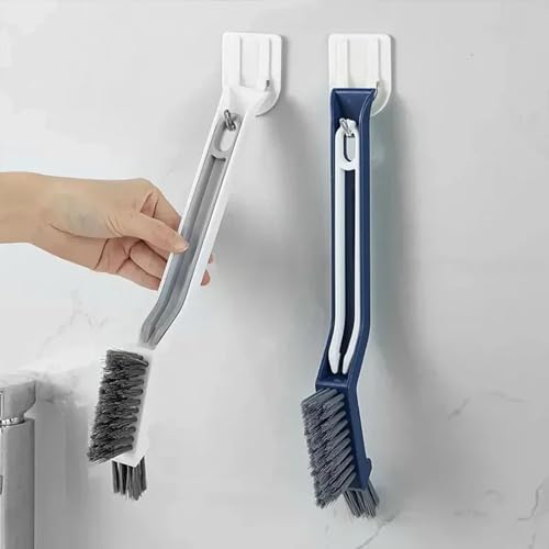 Professional Long Handle Scrub Brush with Hard Bristles for Tile Grout, Bathtub, Sink, Floor & Ceramic Surfaces Cleaning