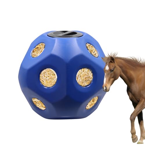 Hay Feeder, Horse Treat Ball, Hay Feeder for Horses, Horse Ball, Hay Ball Feeder for Horses, Horse Feeders for Stalls - color: Blue