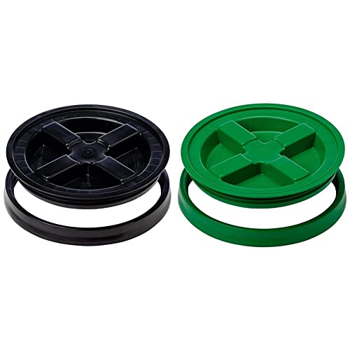 Gamma2 Gamma Seal Lid - Pet Food Storage Container Lids - Black and Green