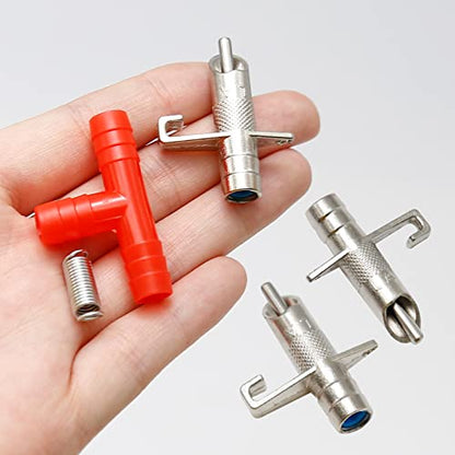 20pcs Rabbit Drinking Automatic Fountain Watering System Kit | 10m Length 8MM Transparent Hose, Water Nipples Drinker, Feeders Spring Latches - color: Red