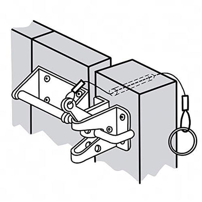 Heavy Duty Automatic Latch for Wooden & Metal Gates, Vinyl Fence, Self Locking Outswinging Pool & Dog Gate Door Latch with Gravity Security & Cable Pull Opener, Black