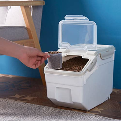 TOYANDONA Bird Food Storage Container Airtight Grain Storage Barrel Sealed Buckle Elegant and Functional