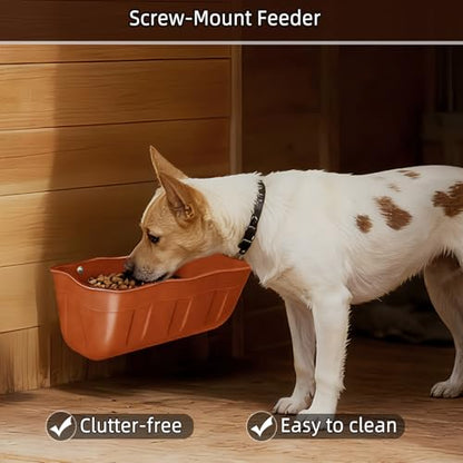 Chicken Feeder Waterer,Hanging Goat Feeders,Feed Trough 3.5 Quart 3 Pack,Hanging Fence Feed Trough for Poultry Livestock,Terracotta - color: Terracotta, size: 3.5 Quart (3 Pack)