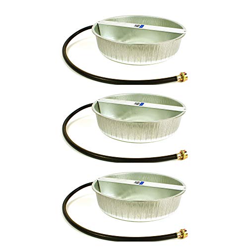 Little Giant PW13 13-Quart Capacity Rust Resistant Galvanized Steel Ever Full Pet Water Bowl Dish Attachable to Standard Hose (3 Pack) - size: 3
