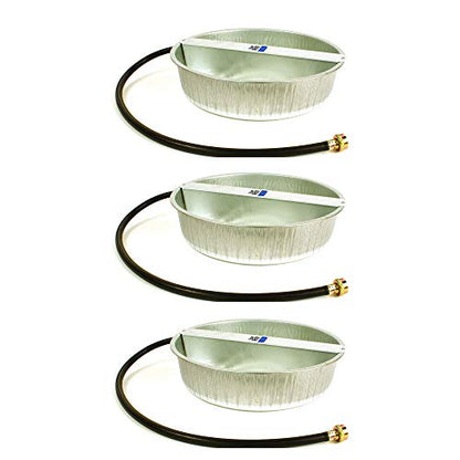 Little Giant PW13 13-Quart Capacity Rust Resistant Galvanized Steel Ever Full Pet Water Bowl Dish Attachable to Standard Hose (3 Pack) - size: 3